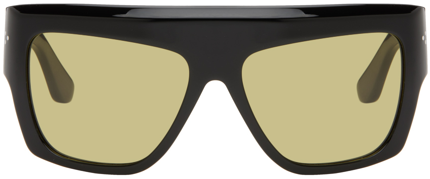 Shop Port Tanger Black Hal Sunglasses In Black/olive