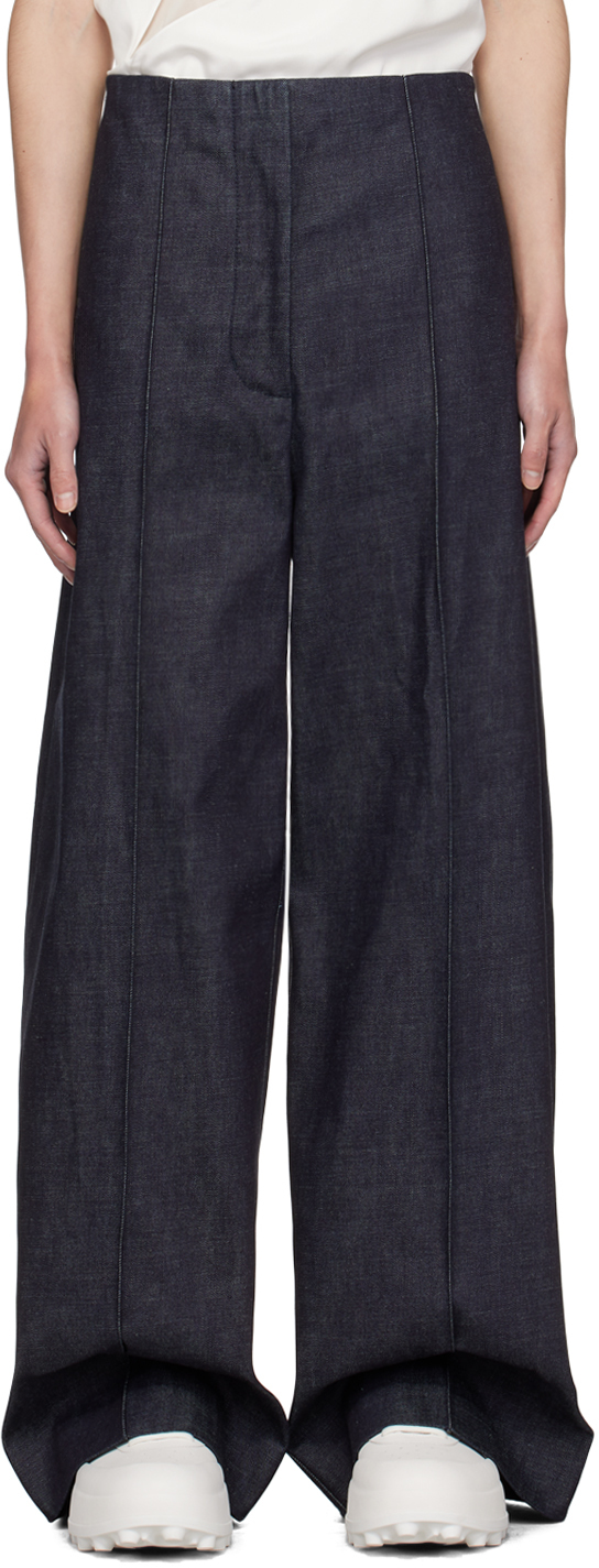 Shop Peter Do Indigo Oversized Jeans