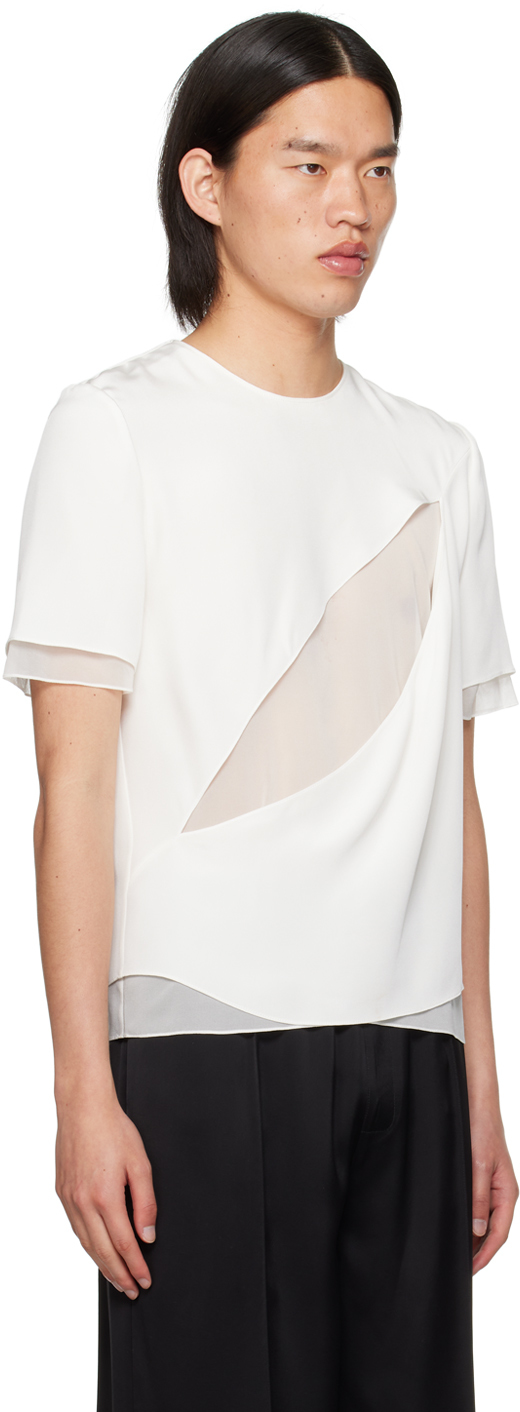 Peter Do White Lace Flame Shirt | Smart Closet