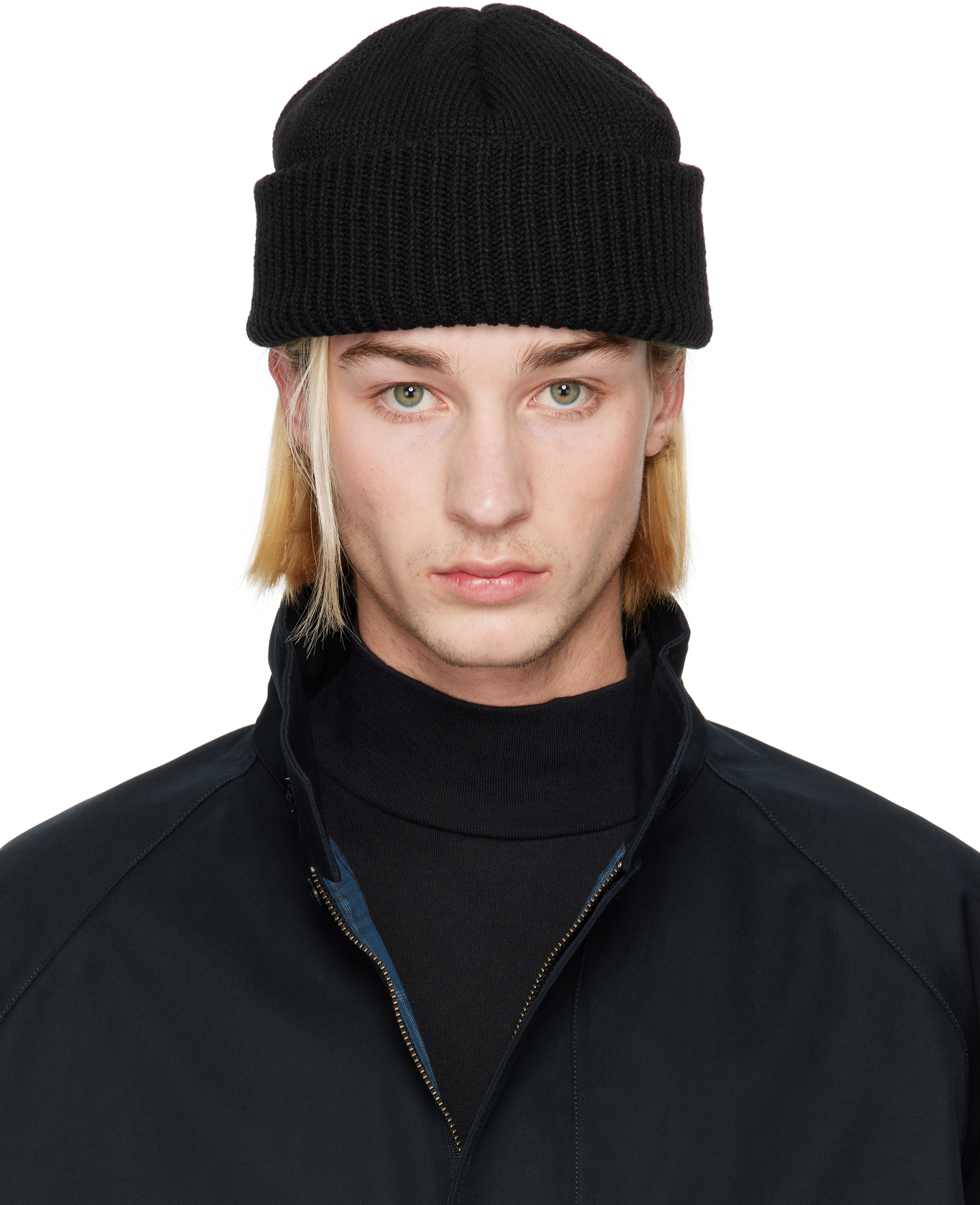 NANAMICA BLACK WINDSTOPPER BEANIE 