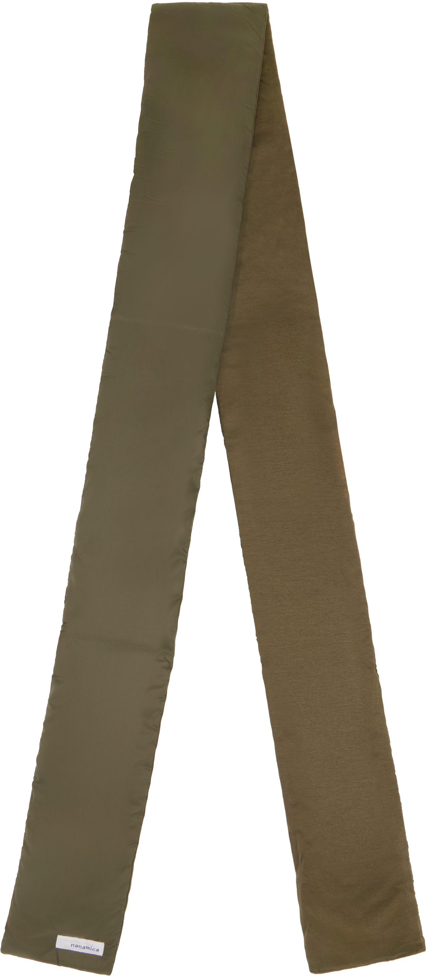 NANAMICA KHAKI DOWN MUFFLER SCARF 