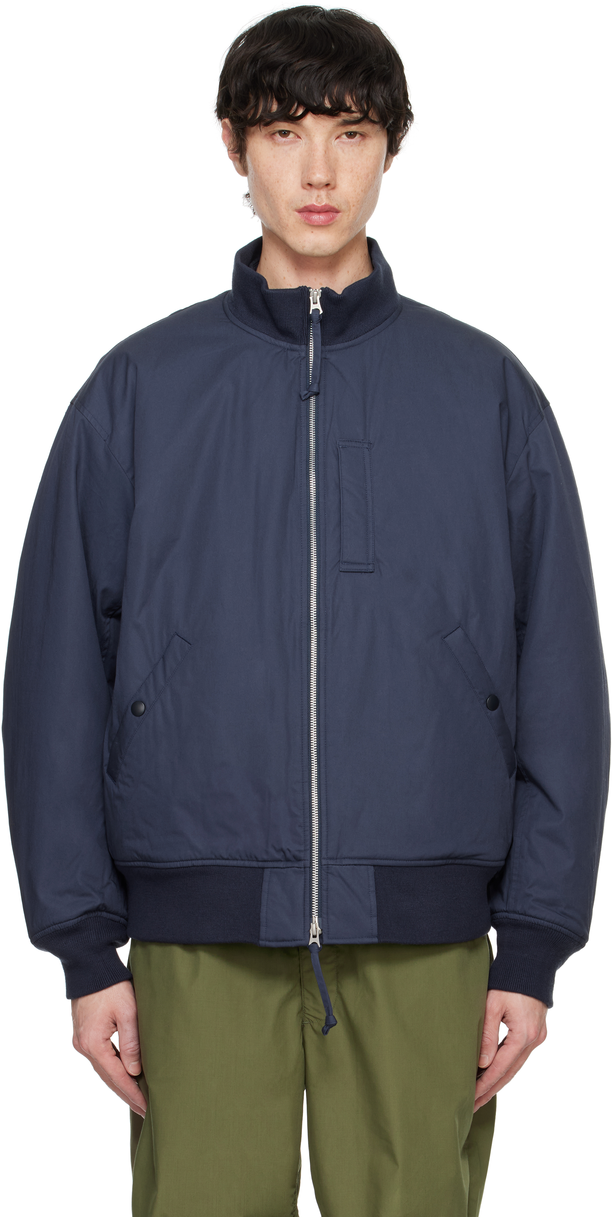 Nanamica Navy Insulation Varsity Bomber Jacket