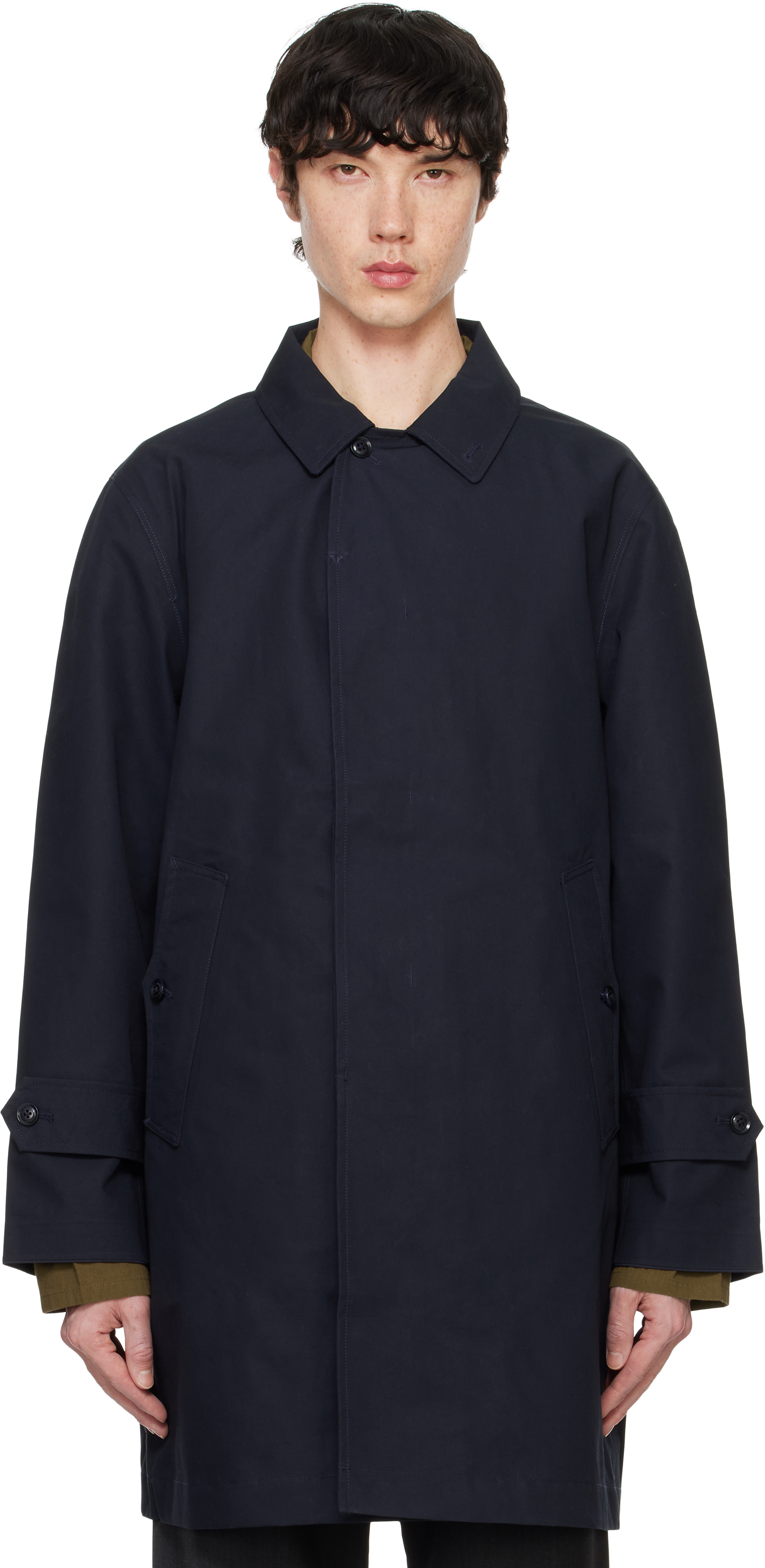 Navy GORE-TEX Soutien Collar Coat