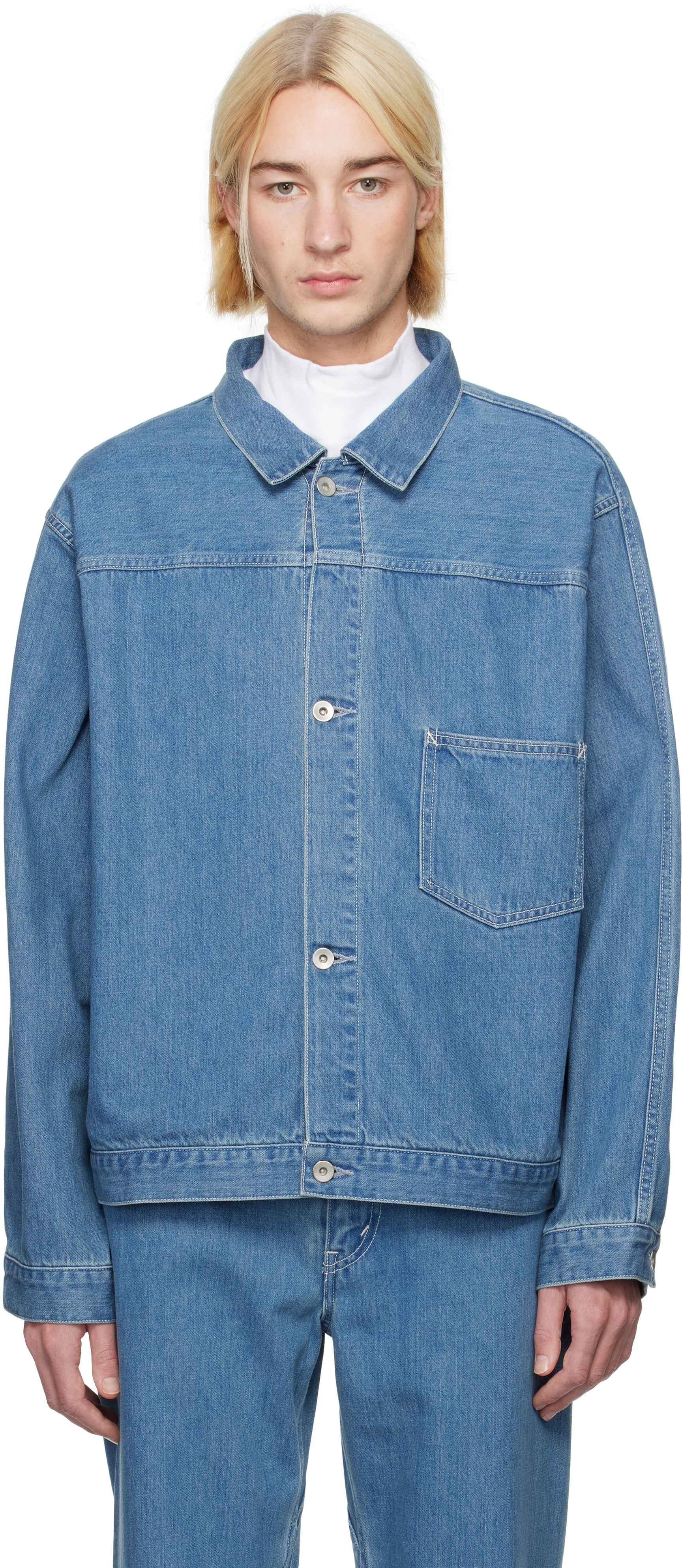 NANAMICA BLUE SHORT DENIM JACKET 