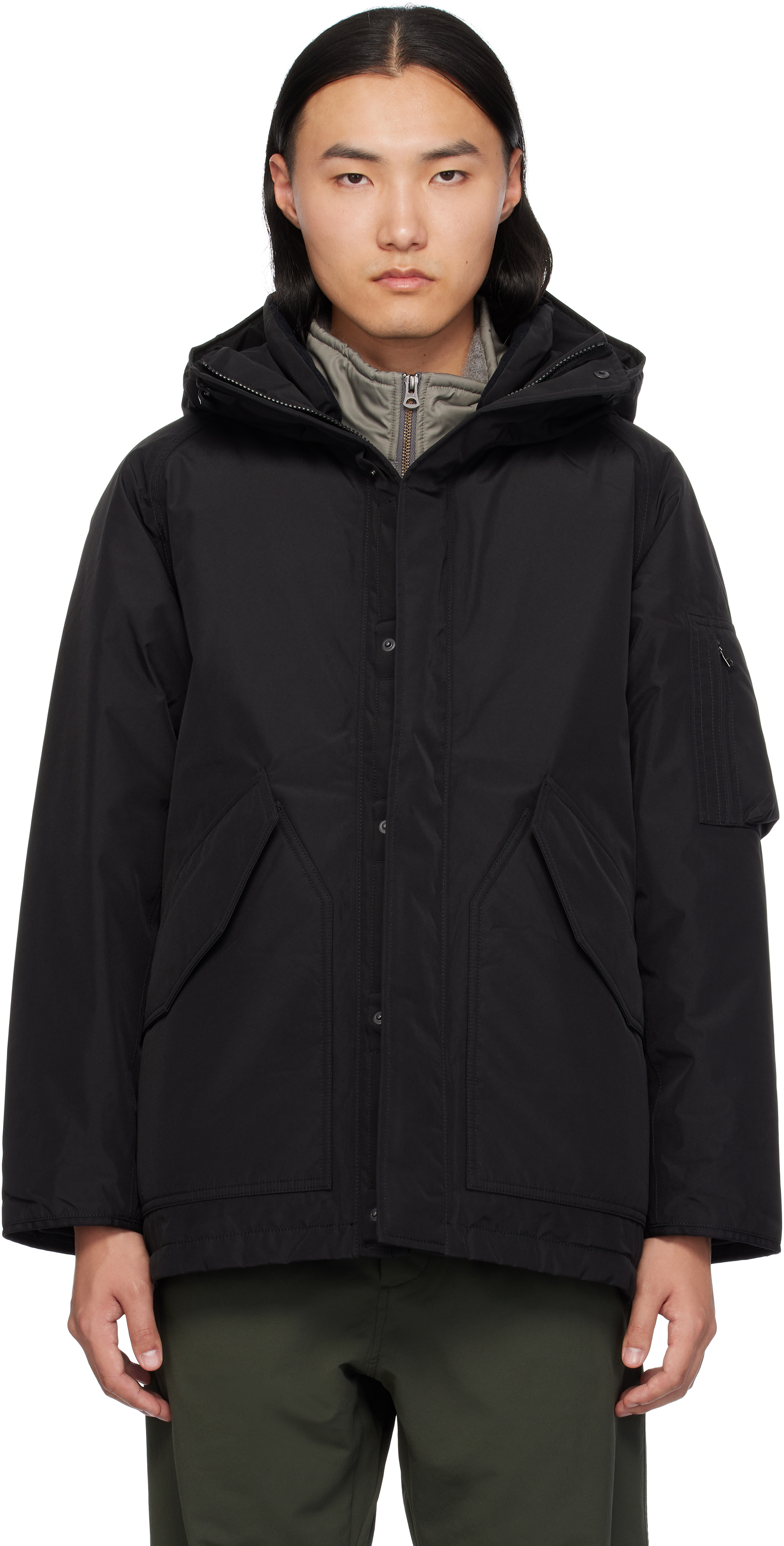 NANAMICA BLACK GORE-TEX DOWN COAT 