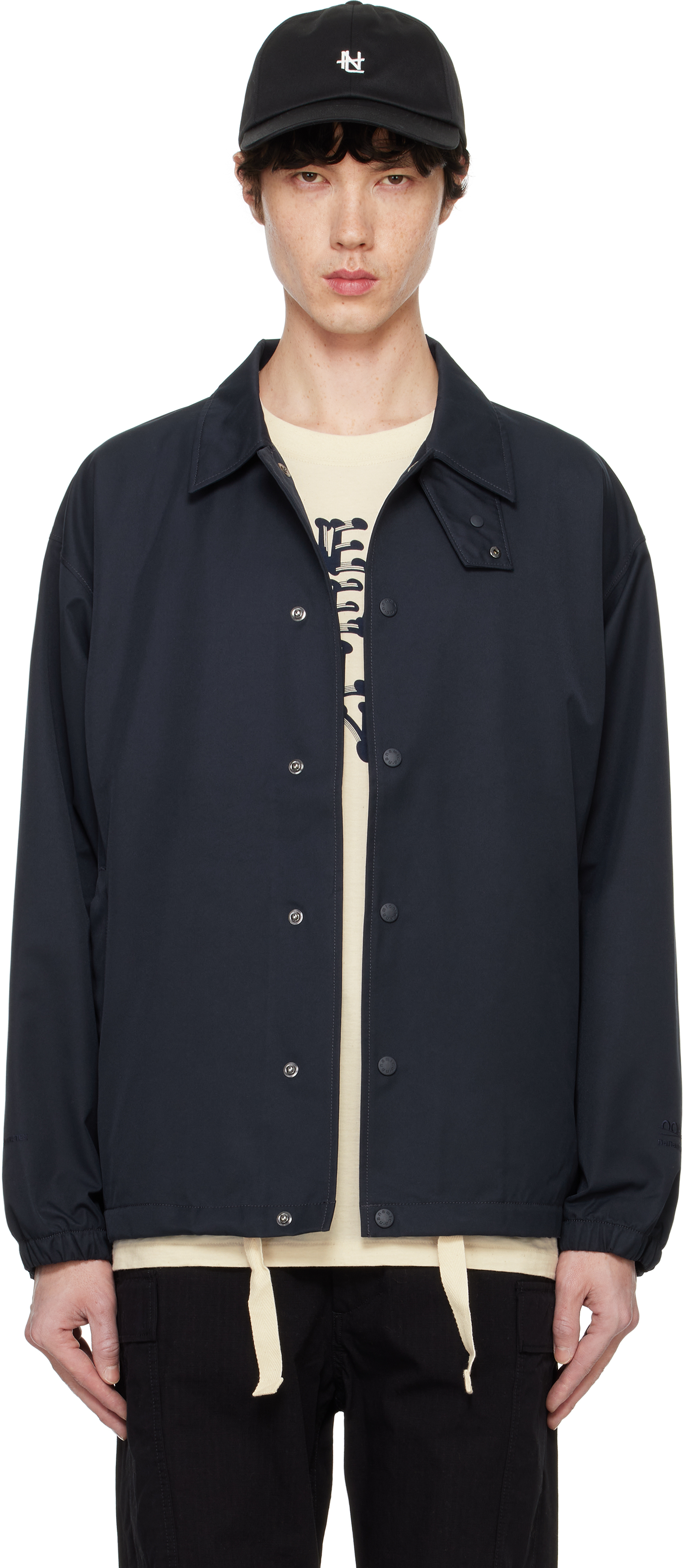 Shop Nanamica Navy 2l Gore-tex Coach Jacket In N Navy