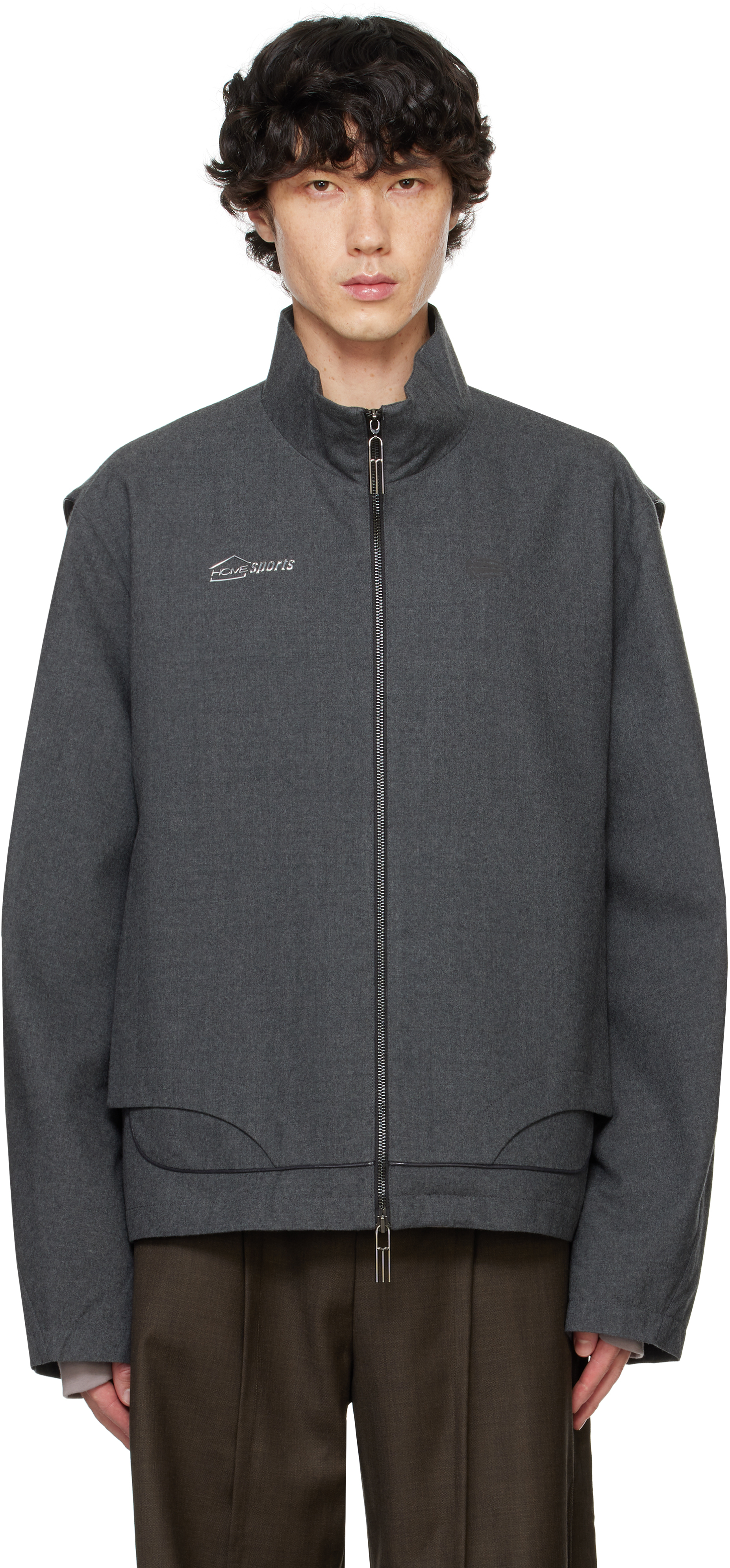 Shop Namesake Gray Garnett Track Jacket In Charcoal Grey