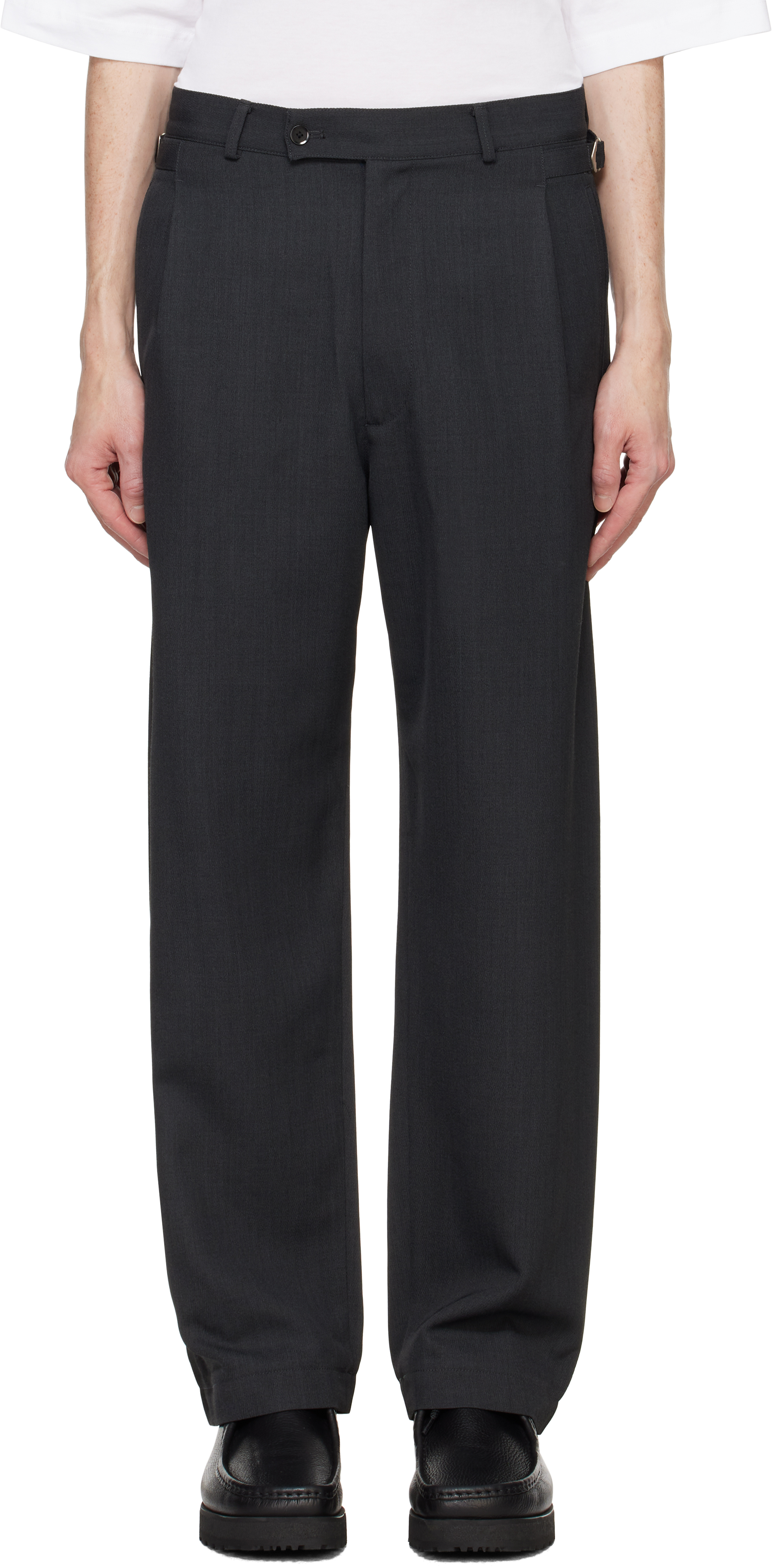 Shop Nanamica Gray Cavalry Twill Club Trousers In Hg Heather Gray