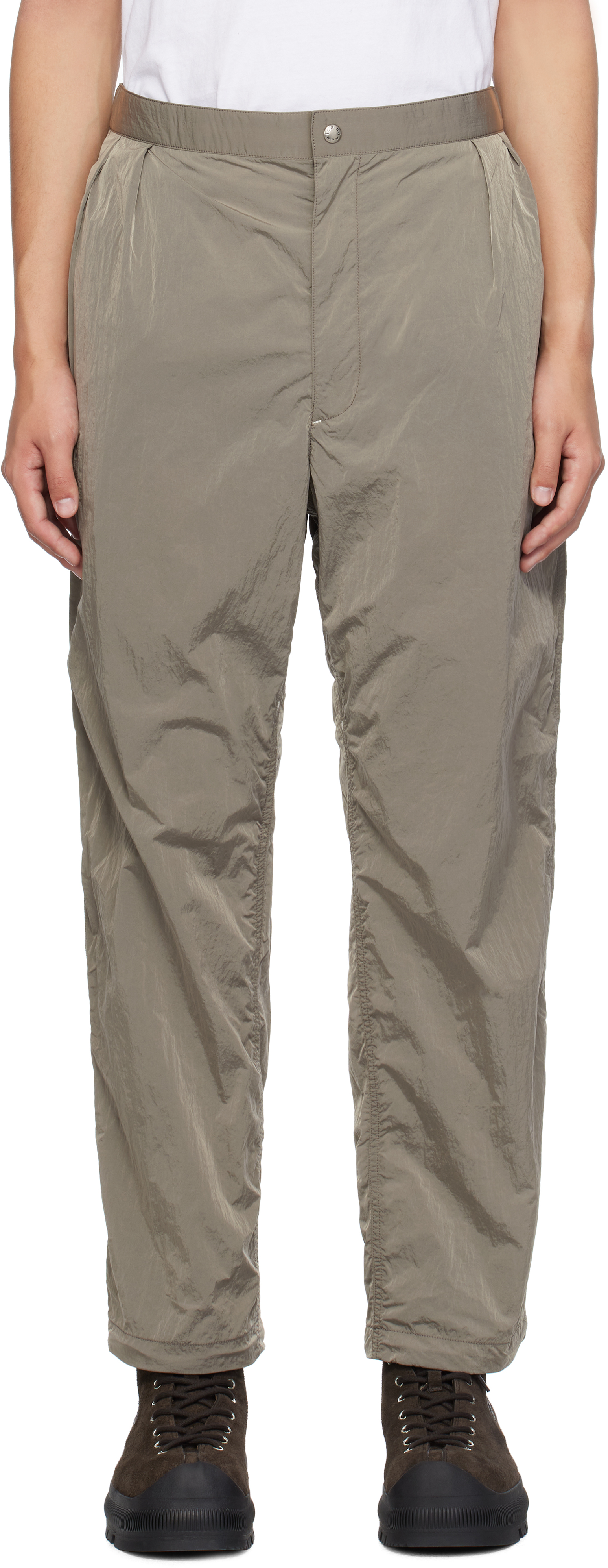 Shop Nanamica Beige Boardwalk Track Pants In Be Beige