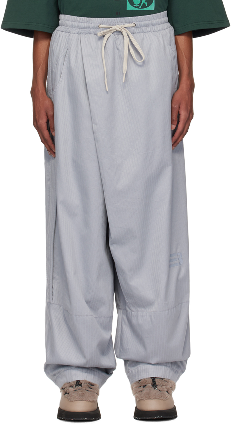 Gray Lamar Carrot Wide Trousers