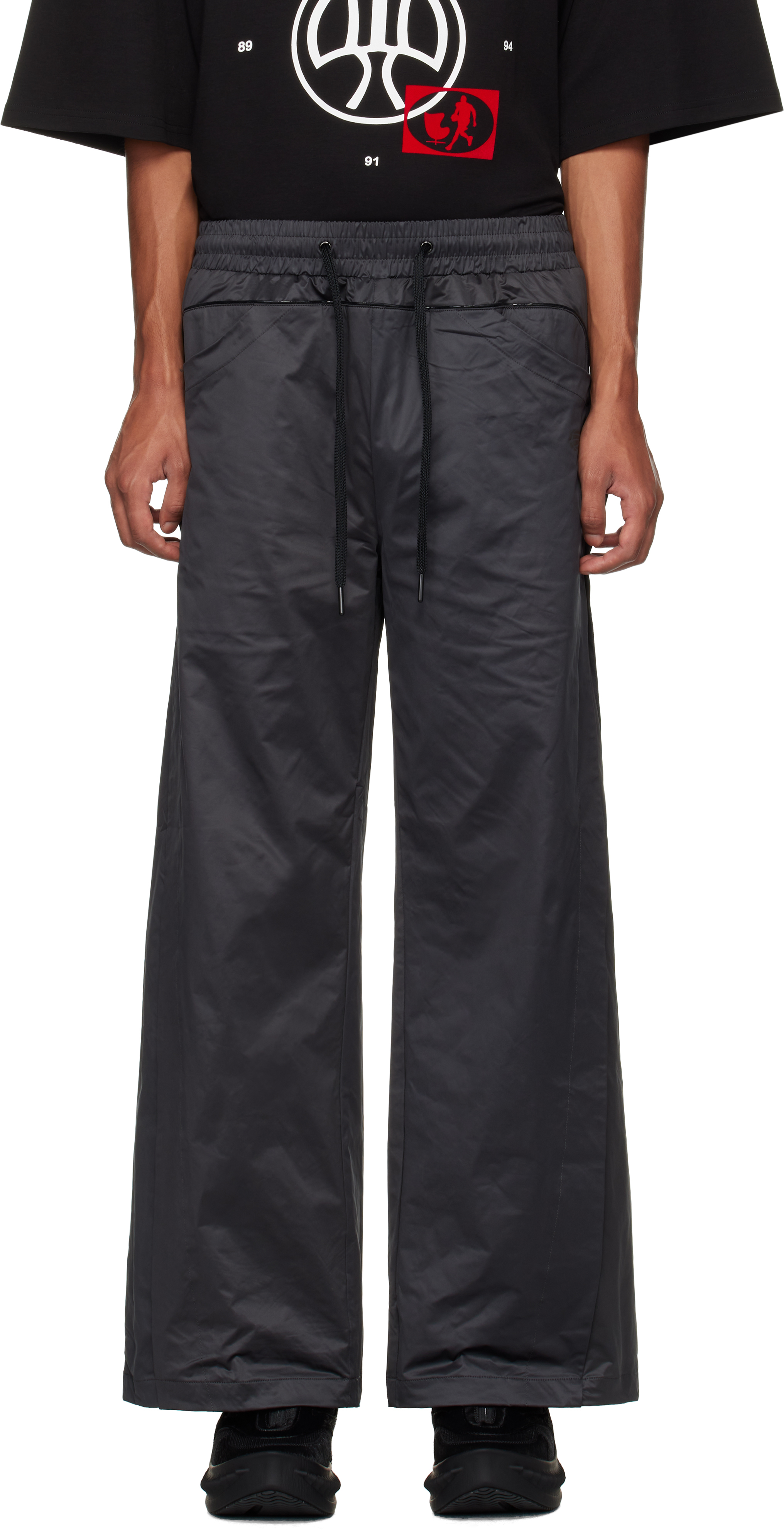 Black Wolves Wide Leg Trousers