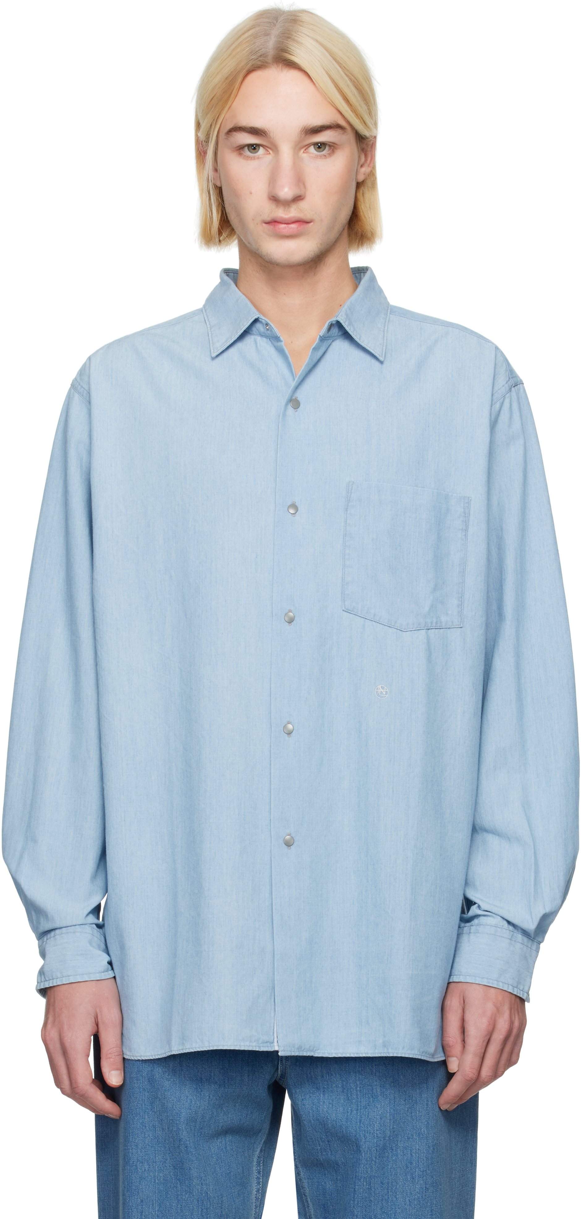 Indigo Regular Collar Chambray Shirt