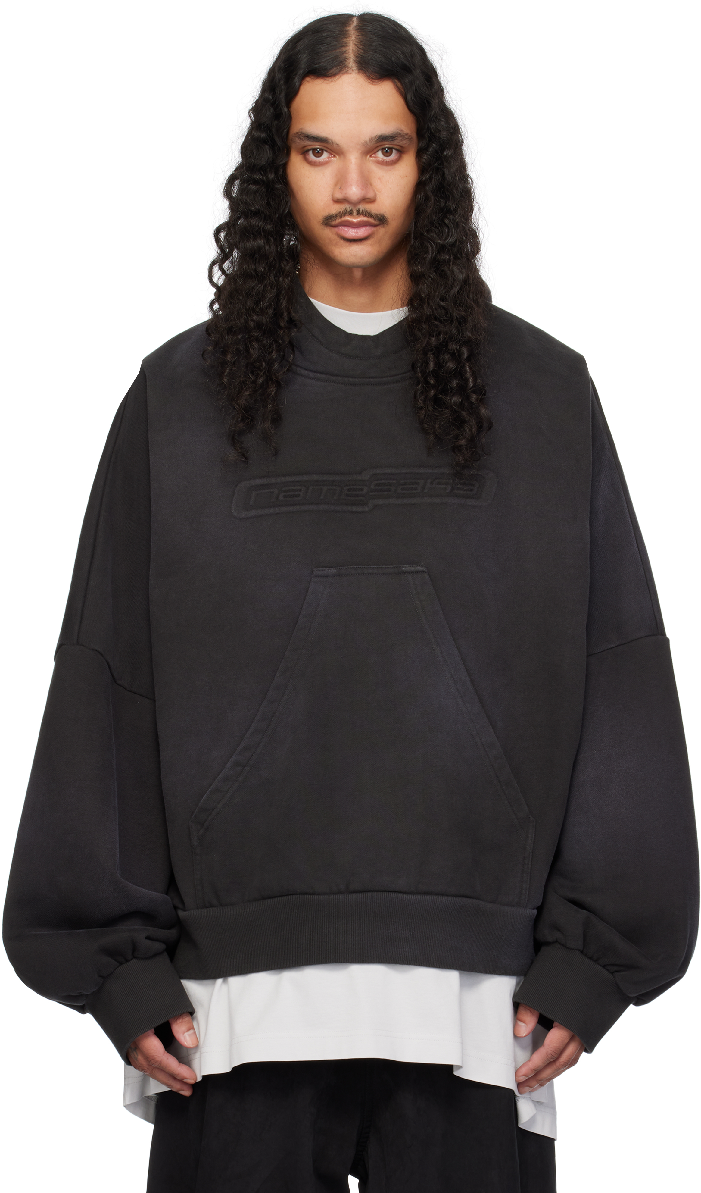 Black Ports Washed Pop-Up Hoodie