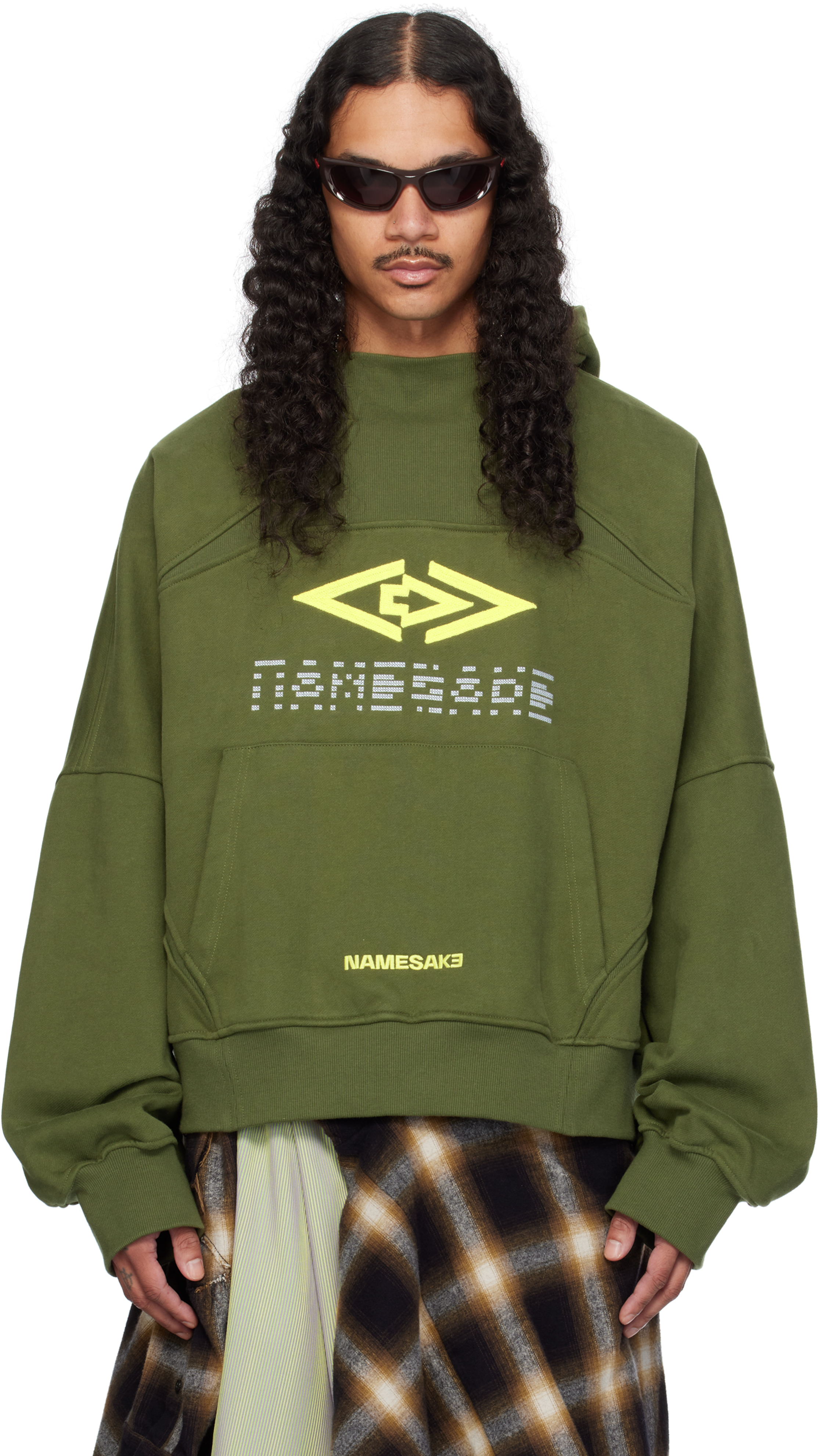 Shop Namesake Green Chester Pullover Hoodie In Dark Olive