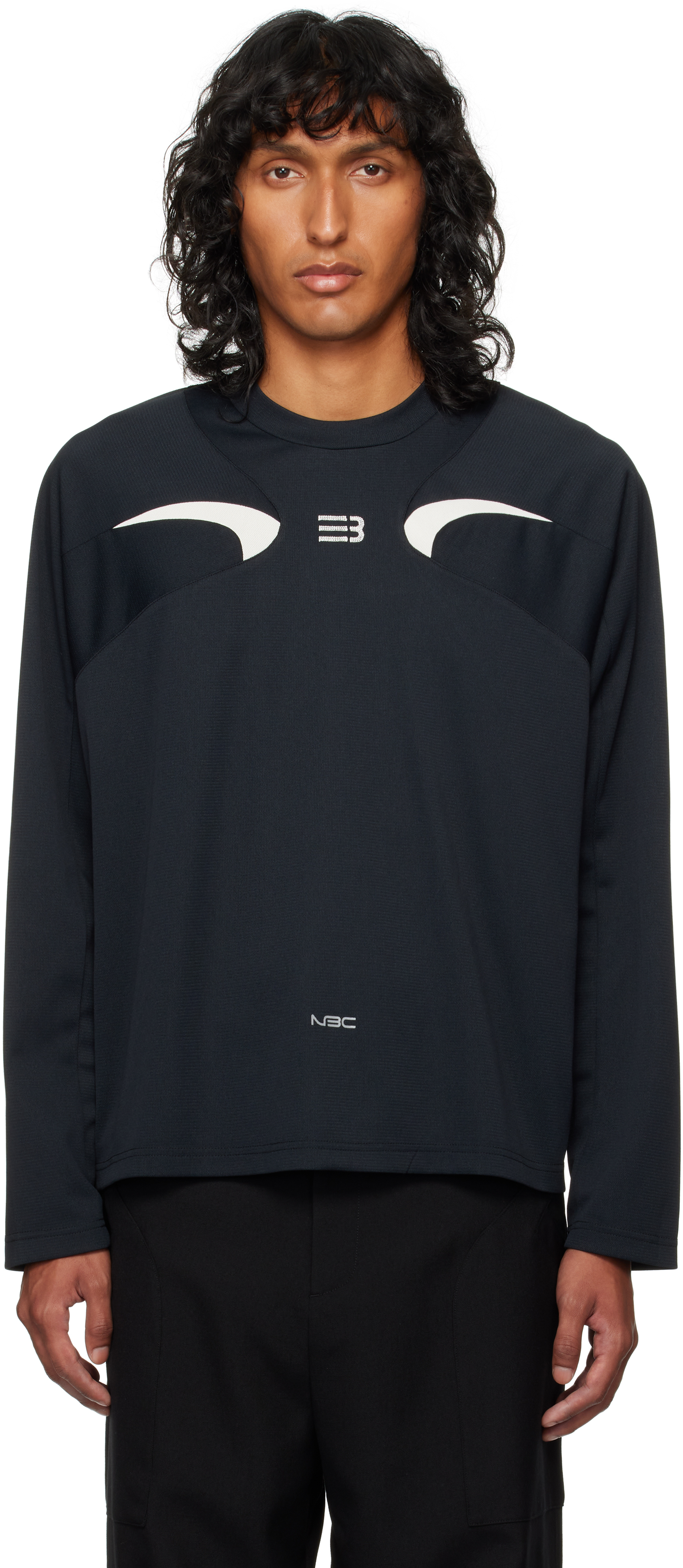 Shop Namesake Black Watson Warm-up Crewneck Sweatshirt In Euphoric Black