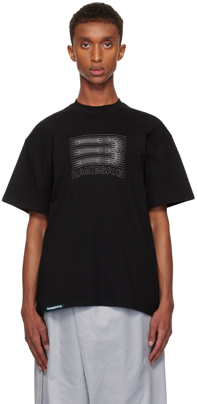 Shop Namesake Black Diaw Blueprint Logo T-shirt In Euphoric Black