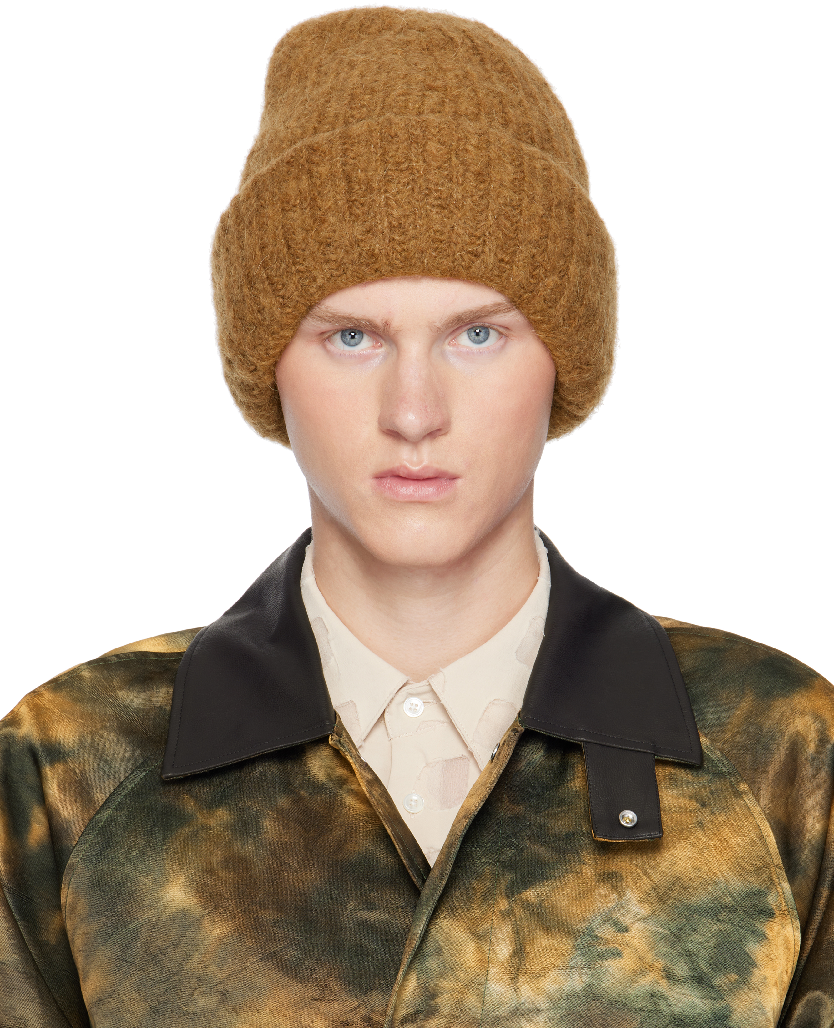 Shop Sunflower Brown Chunky Beanie In 165 Camel