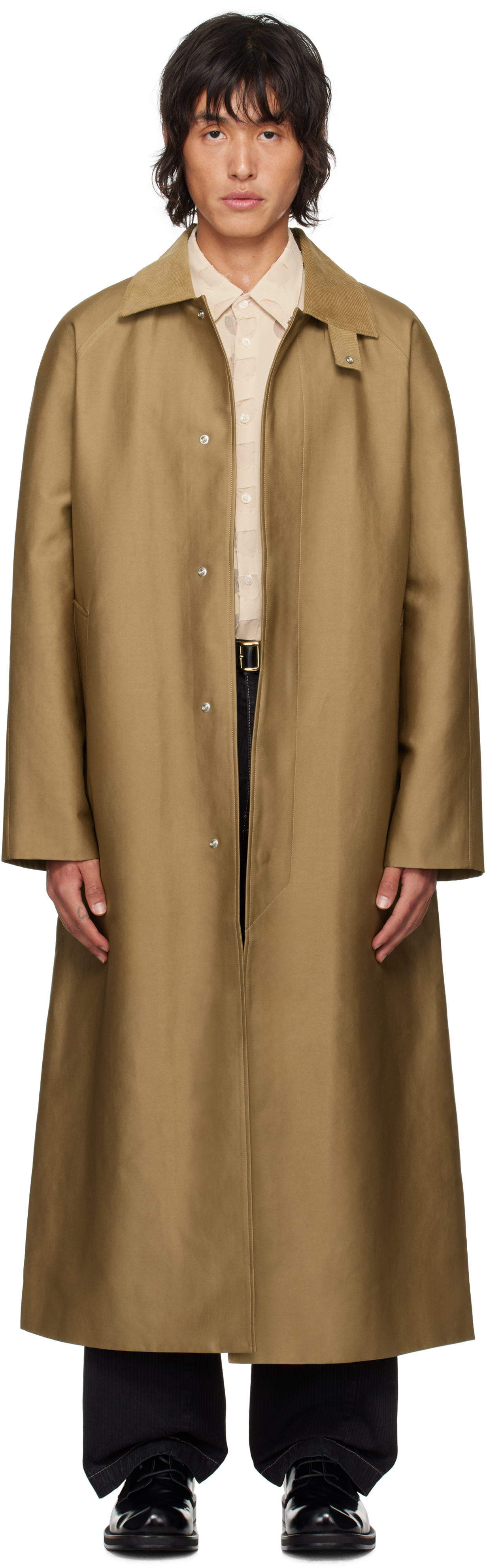 Tan Raglan Long Coat