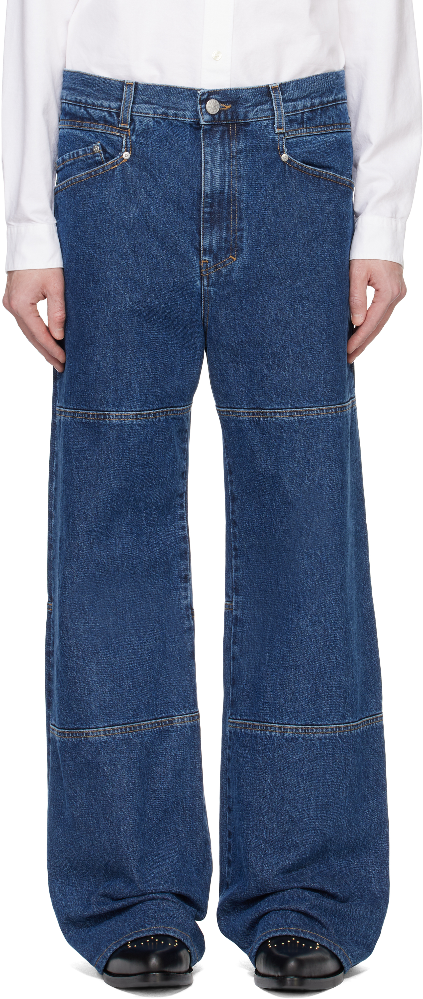 Blue Flare Work Jeans