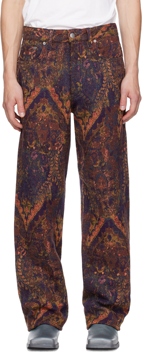 Shop Sunflower Multicolor Wide Twist Trousers In 440 Multi