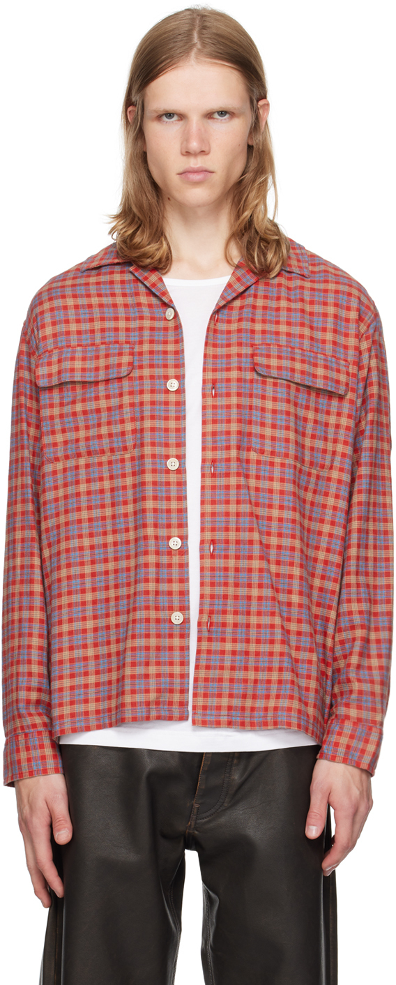 Shop Sunflower Red Pocket Shirt In 500 Red Check