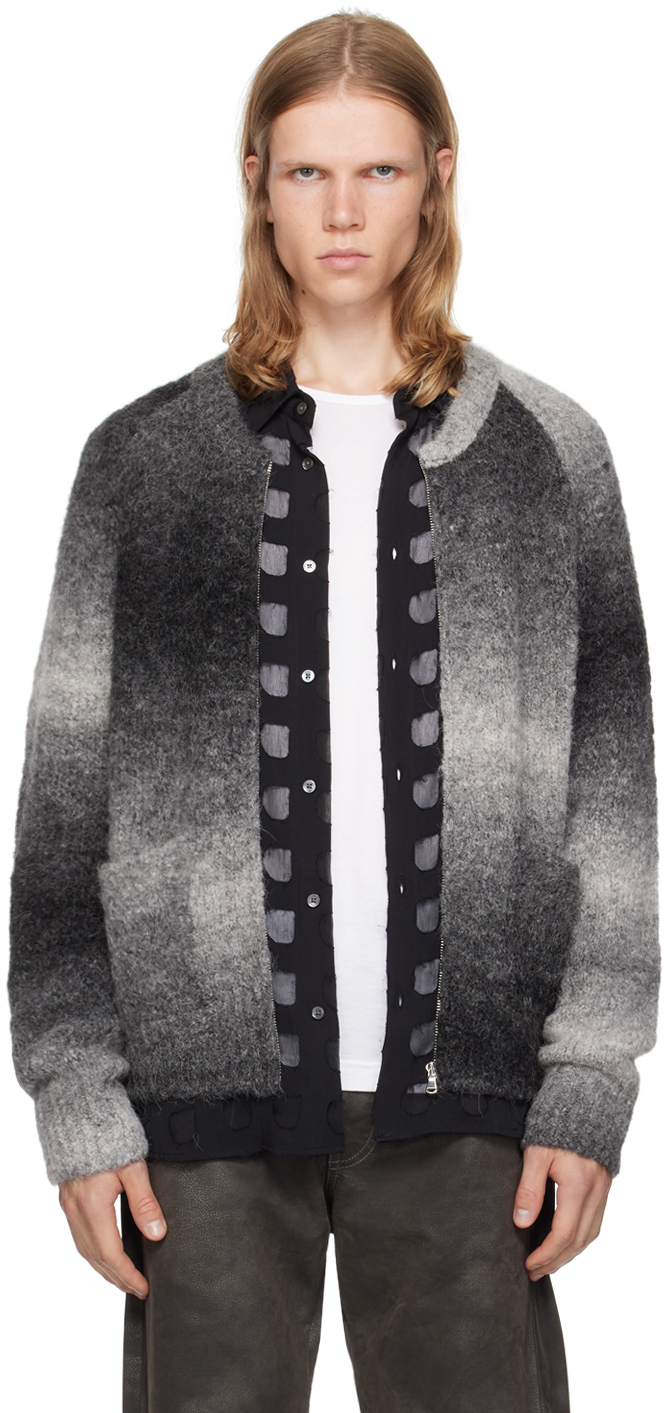 Shop Sunflower Gray Ombre Cardigan In 999 Black