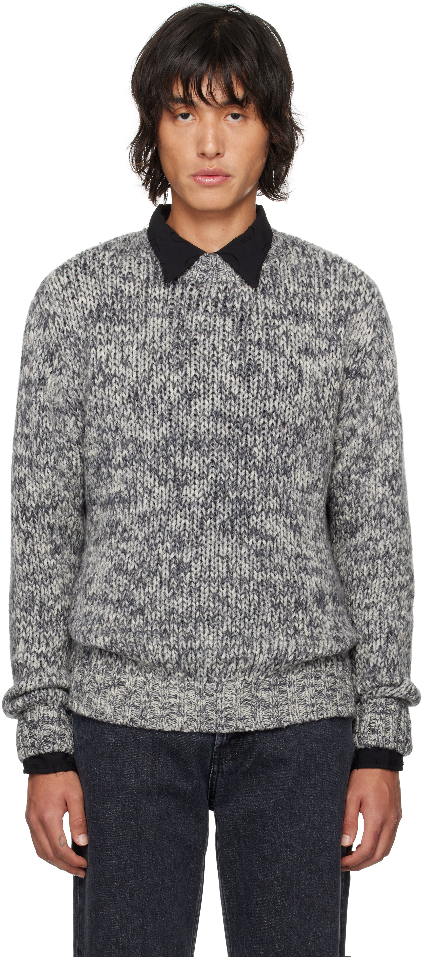 Shoowtime セーター ニット sunflower pattern knit sweater