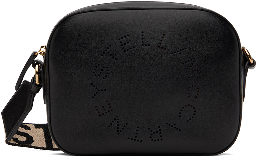Shop Stella Mccartney Black Logo Camera Bag In 1000 Black