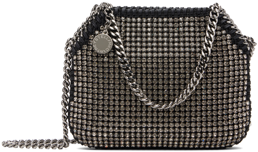 Black Falabella Tiny Crystal Tote Bag