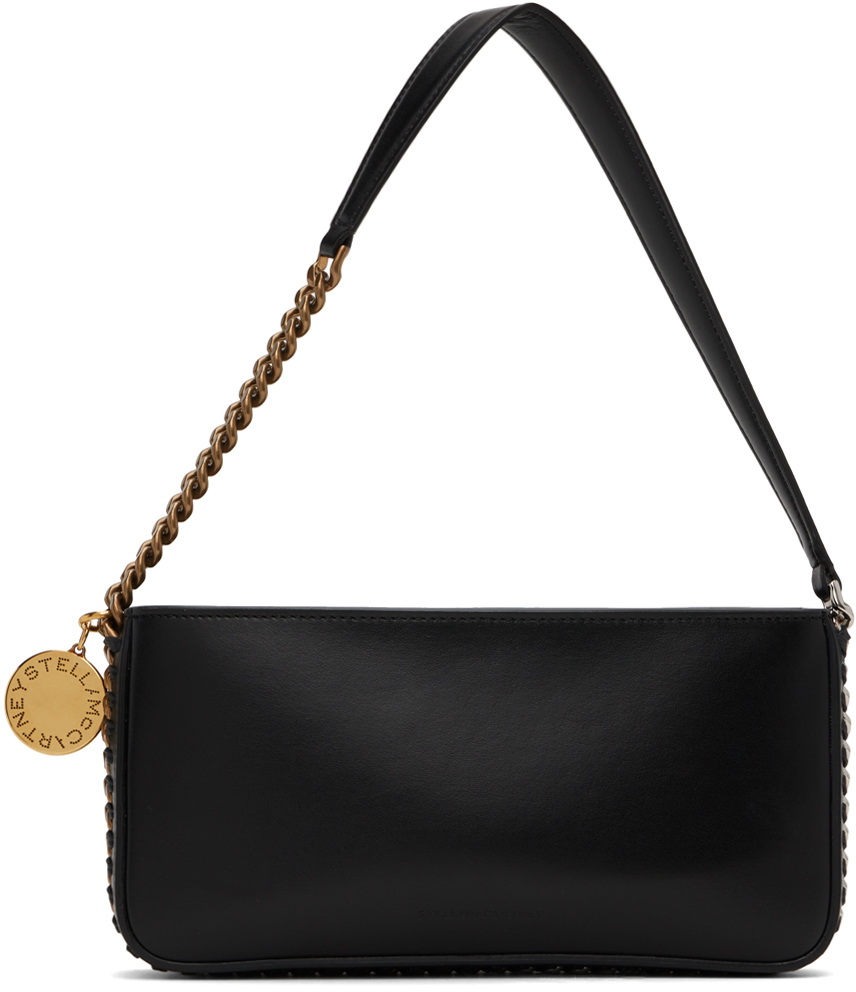 Shop Stella Mccartney ブラック Frayme バゲット ショルダーバッグ In 1000 Black