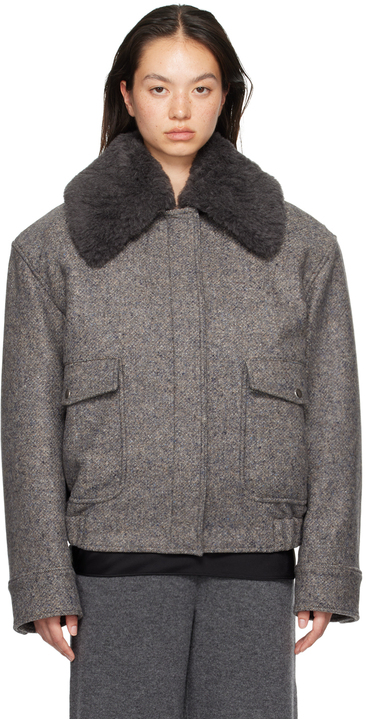 【送料&関税込】Stella McCartney Teddy Wool Trimmed Zipped J TEDDY WOOL TRIMMED ZIPPED JACKET UNLINED for Women - Stella