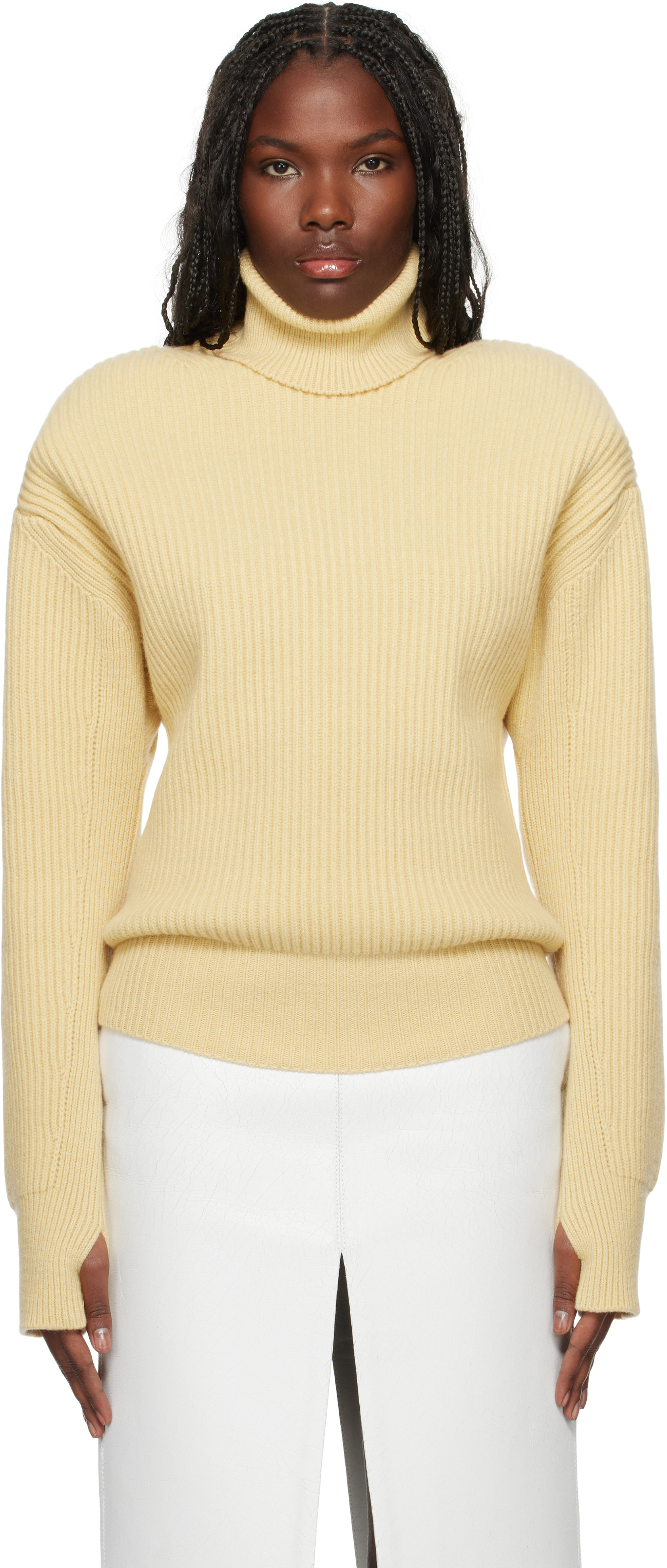 Yellow Long-Sleeve Turtleneck