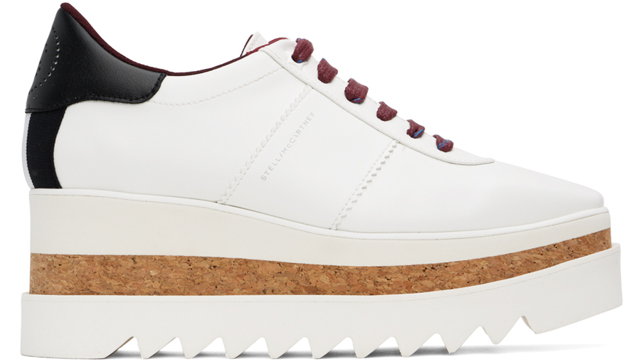 White Sneak-Elyse Platform Sneakers