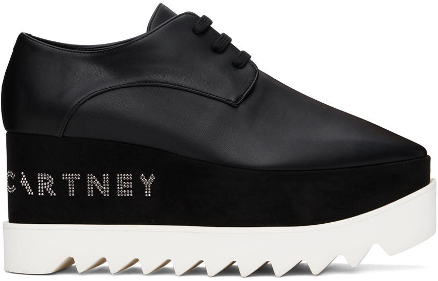 Black Elyse Logo Platforms Derbys