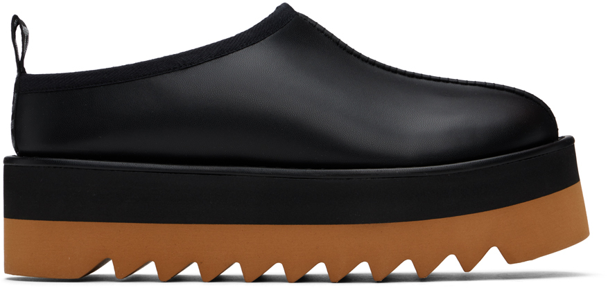 Shop Stella Mccartney Black Sneak-elyse Platform Slippers In 1000 Black