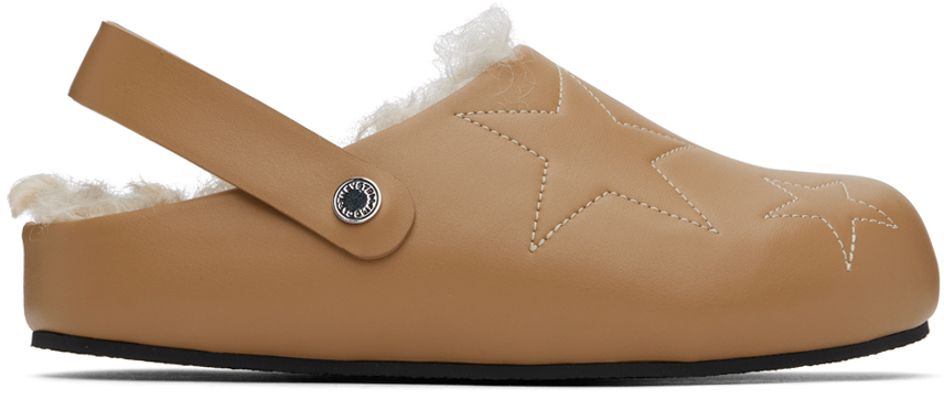 Stella McCartney ◆ Elyse Clog Sandal Elyse studded faux leather clogs in brown - Stella Mc