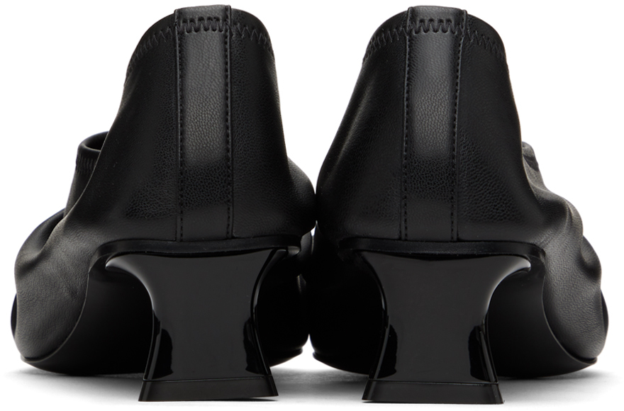 Shop Stella Mccartney Black Elsa Ruched Heels In 1000 Black