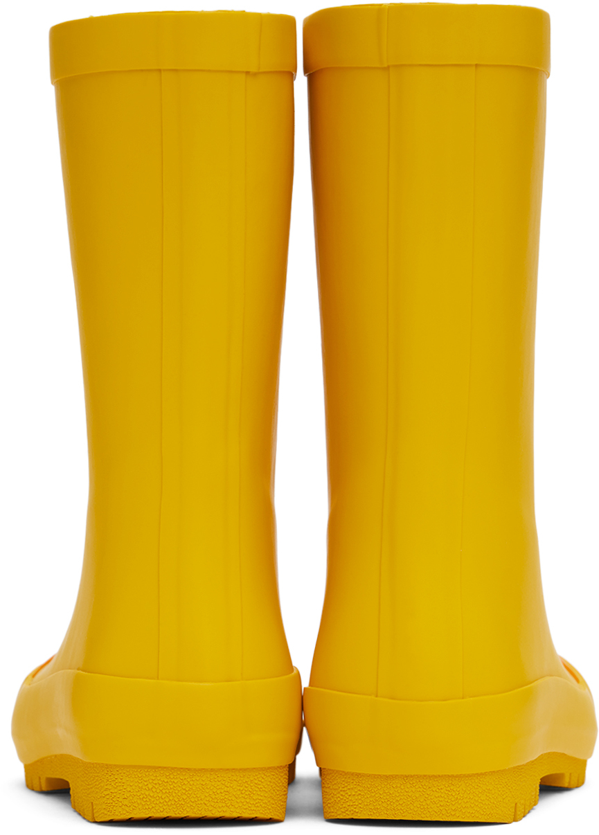 Stella Mccartney Kids Yellow Chicken Graphic Boots In 238 Yellow