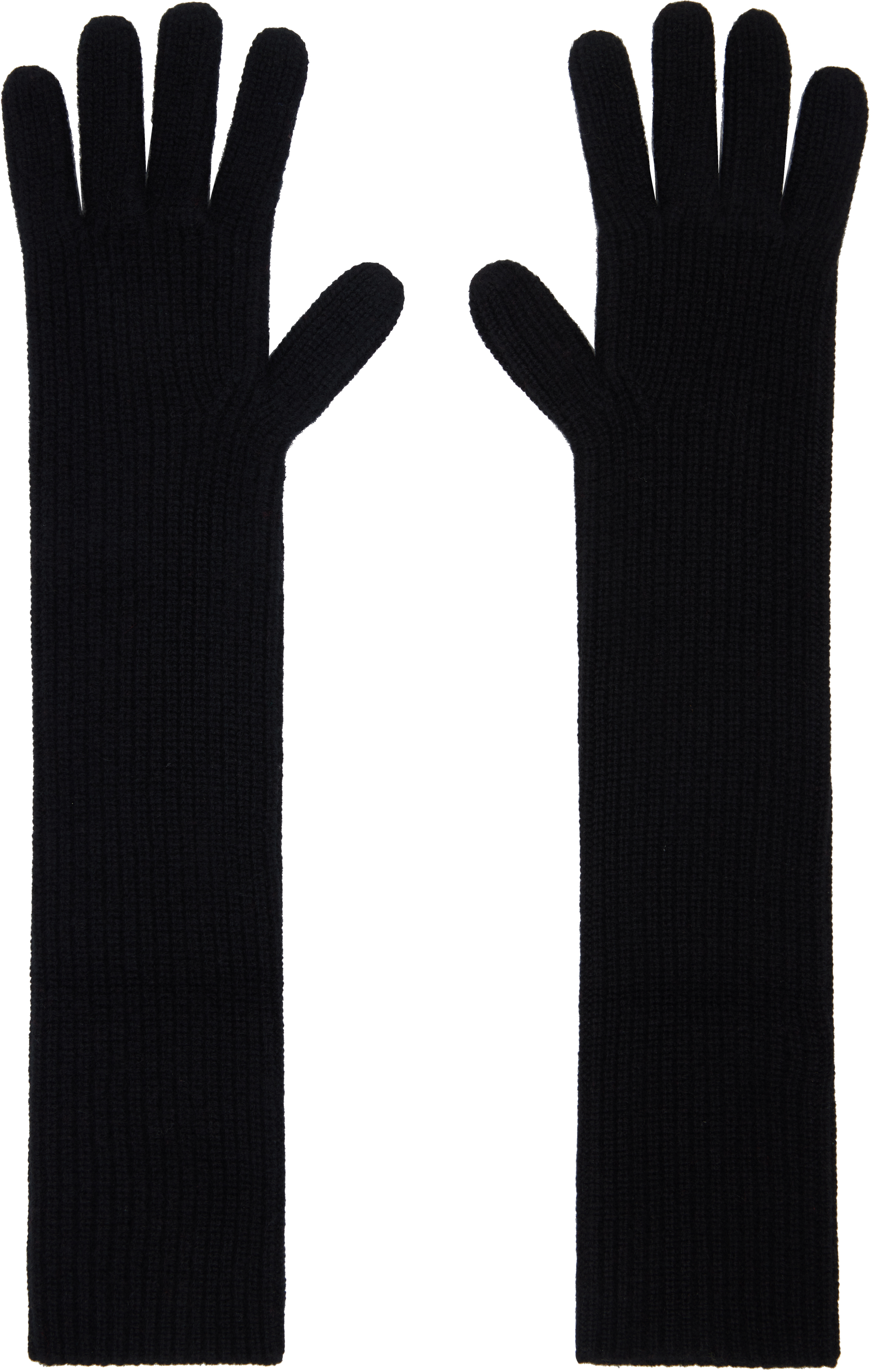 Shop Loulou Studio Black Milos Cashmere Gloves