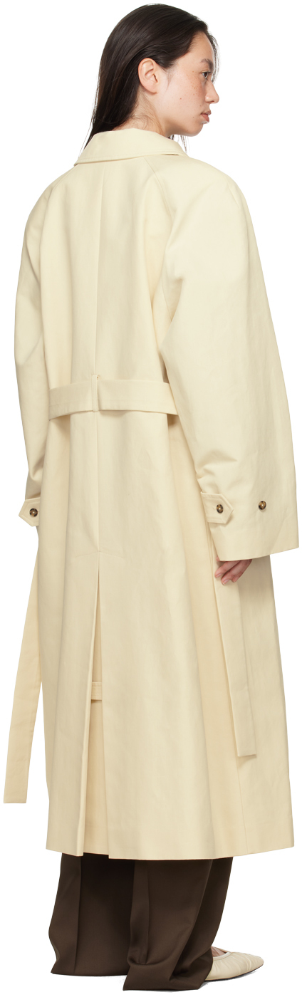 Loulou Studio Off-white Kamina Trench Coat In Beige