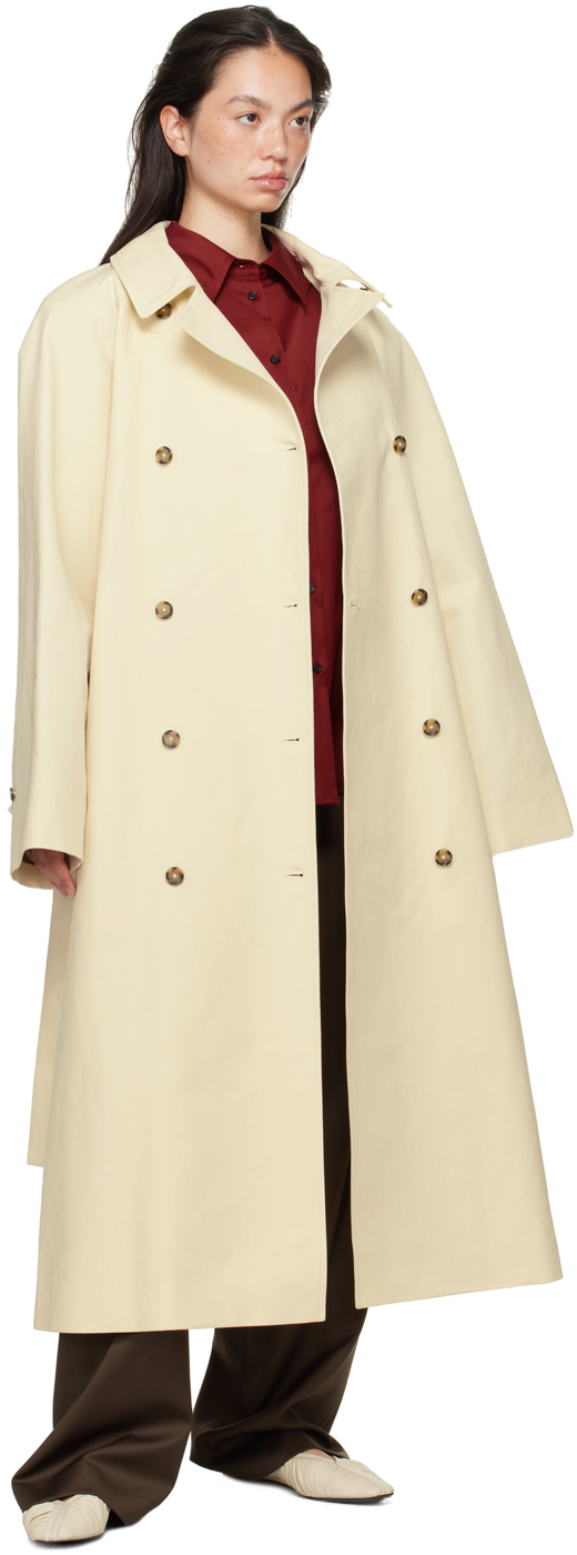 Loulou Studio Off-white Kamina Trench Coat In Beige