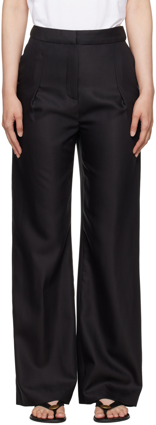 Shop Loulou Studio Black Jade Trousers