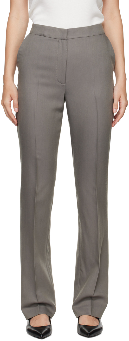 Shop Loulou Studio Gray Kallisto Trousers In Grey