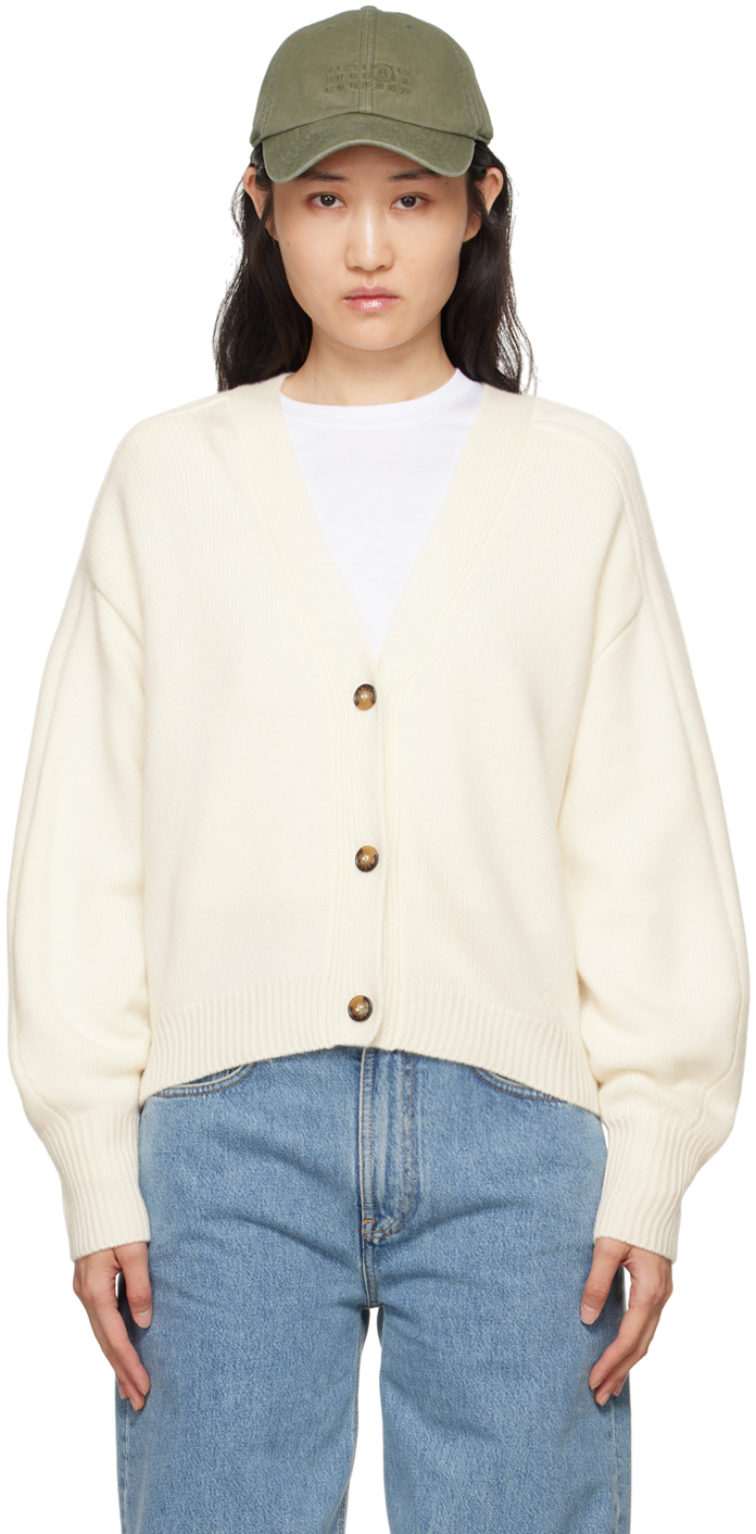 Shop Loulou Studio Off-white Zanzibar Cardigan In Ivory