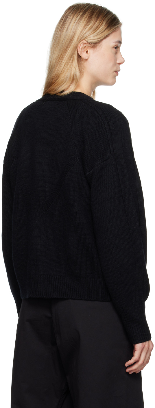 LOULOU STUDIO BLACK ZANZIBAR CARDIGAN 