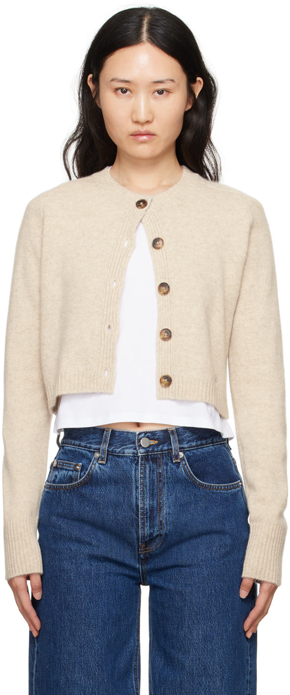 Shop Loulou Studio Beige Zephir Cardigan In Beige Melange