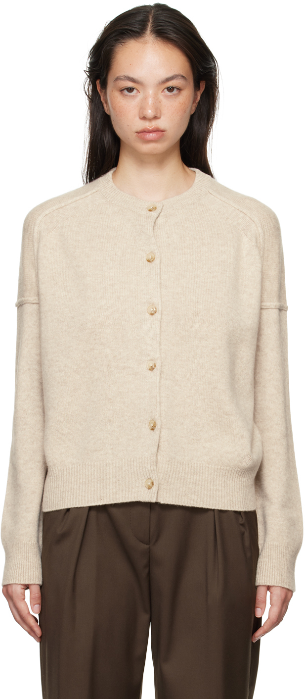 Shop Loulou Studio Beige Keti Cardigan In Beige Melange