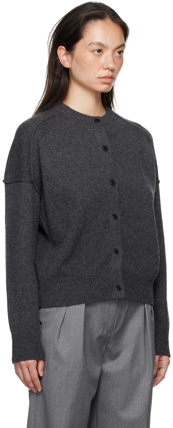 LOULOU STUDIO GRAY KETI CARDIGAN