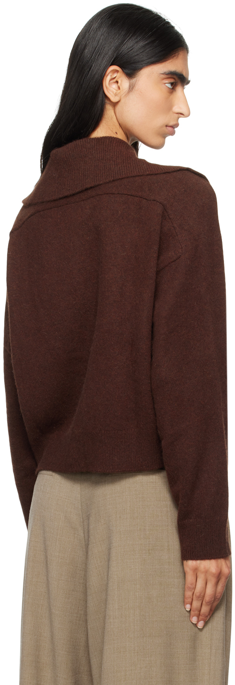 Loulou Studio Brown Sao Cardigan In Choco