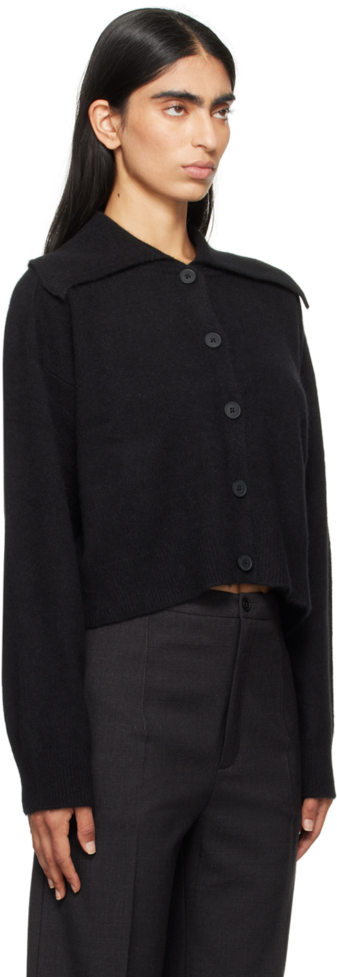 Loulou Studio Sao Wool Blend Cardigan In Black